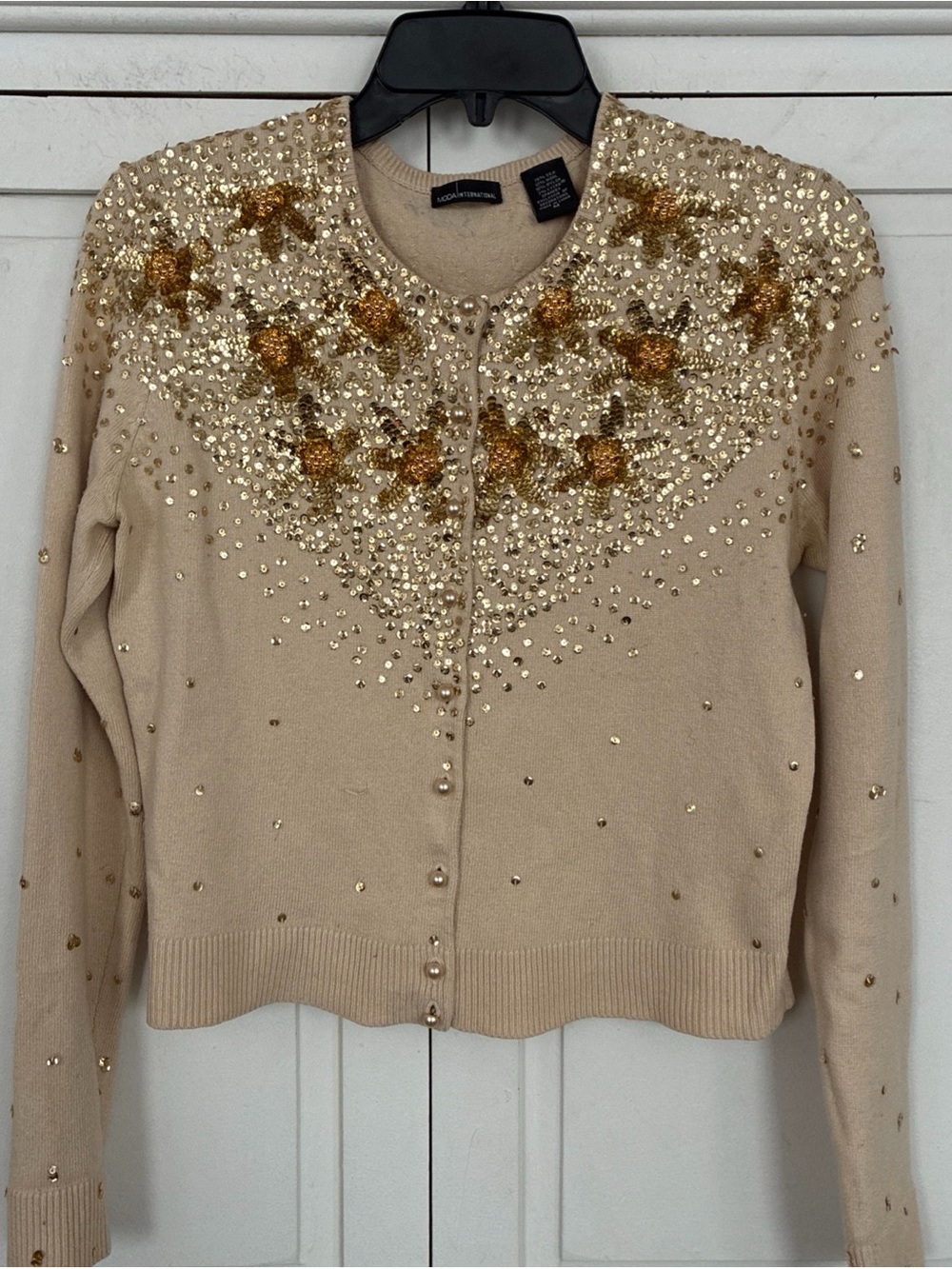 Moda International Sequin Cardigan Sweater medium